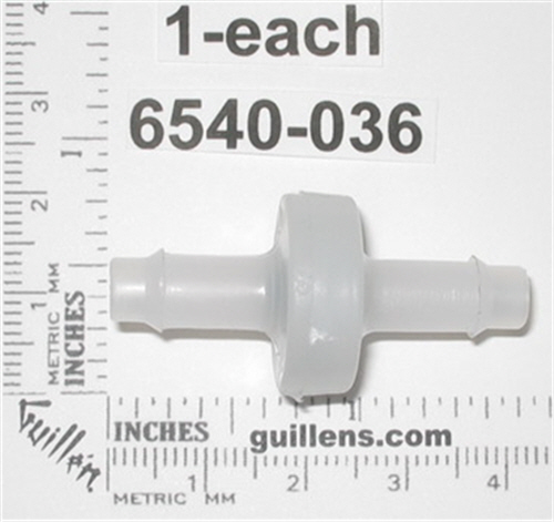 Jacuzzi 6540-036; ; valve check 1/4" inch barb x barb ozone; in Unfinish