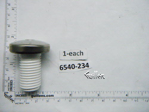 Jacuzzi 6540-234; ultem injector jet air pvc; in Unfinish