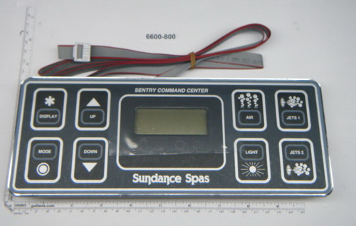 Jacuzzi 6600-800; panel 800 2 pump 1992-1993; in Unfinish