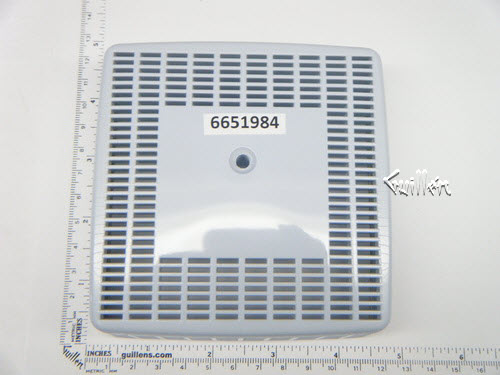 Jacuzzi 6651984;; Plastic suction cover middle screw mount includes gasket; in Sky Blue