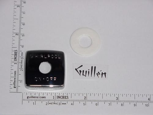 Jacuzzi 7202827;; Air on off actuator square metal trim; in Chrome; Discontinued Product; Discontinued Product - Use Jacuzzi 8709827