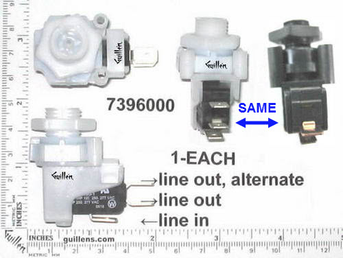 Jacuzzi 7396000;; Switch spdt 21amp air pressure for pump  and motor JPC compression nut not included; in Unfinish