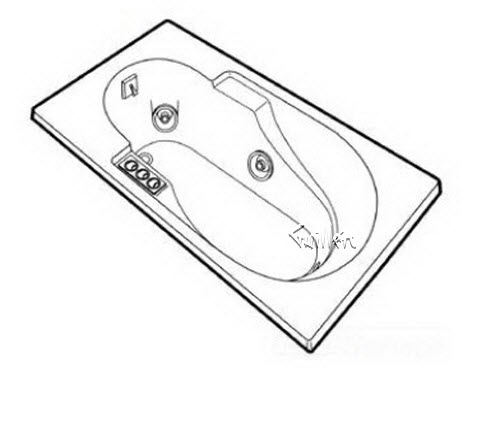 Jacuzzi 7535000; Civa (R); 1994 Builder Series Whirlpool (LH) left hand 4 HTC / 1 BMH jets .75 hp / 1.5 hp pump motor 10.0 amp 115 volt 15 amp technical part breakdown owner manuals Specifications Catalog   7960000B