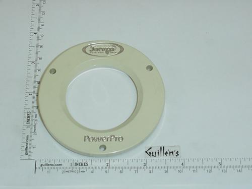 Jacuzzi 7758914; HTA Jet; Clamping ring with logo; in Almond; Discontinued Product