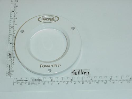 Jacuzzi 7758940; HTA Jet; Clamping ring with logo; in White