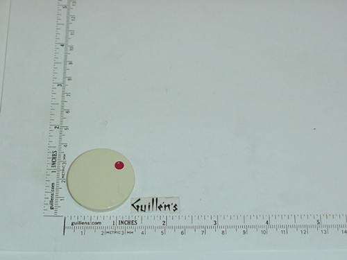 Jacuzzi 7955914; Water Rainbow; Insert cap hot (red dot) for square plastic handle; in Almond; Discontinued Product