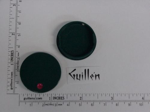 Jacuzzi 7955963; Water Rainbow; Insert cap hot (red dot) for square plastic handle; in Teal; Discontinued Product