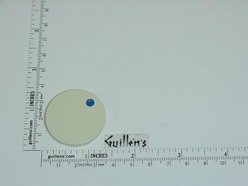 Jacuzzi 7956914; Water Rainbow; Insert cap cold (blue dot) for square plastic handle; in Almond