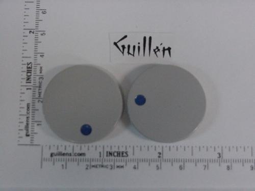 Jacuzzi 7956945; Water Rainbow; Insert cap cold (blue dot) for square plastic handle; in Silver