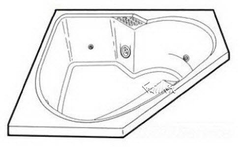 Jacuzzi 8450000; Tara (R); 1995 Builder Series Whirlpool (RH) right hand 4 HTC / 3 BMH jets .75 hp / 1.5 hp pump motor 10.0 amp 115 volt 15 amp technical part breakdown owner manuals Specifications Catalog   8639000D