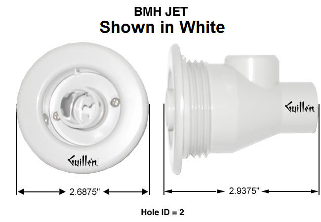 Jacuzzi 8489956; BMH Jet; Assembly less holding nut; in Pink   8411956; 8412956; 8413956; 8487000   ; Discontinued Product