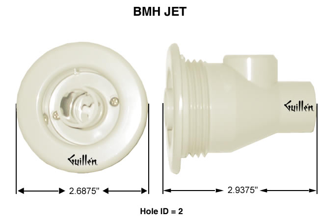 Jacuzzi 8489962; BMH Jet; Assembly less holding nut; in Dusty Orchid   8411962; 8412962; 8413962; 8487000  ; Discontinued Product - Use Jacuzzi 84899xx