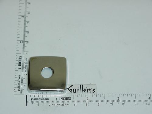 Jacuzzi 8709827;; Air  on / off actuator square metal cap cover; in Chrome   7202827