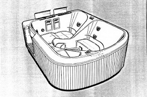 Jacuzzi 8900000; Tirage (R); 1993 Spa Platinum Series Whirlpool Spa sold after 1/1/93 8 HTC jets technical part breakdown owner manuals Specifications Catalog   7406000B