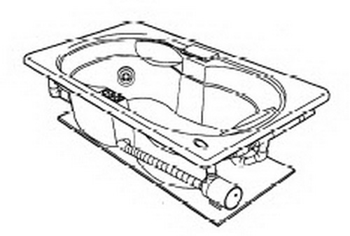 Jacuzzi 9610000; Amea 6 (R); 1996 Designer Series Whirlpool Whirlpool 3 HTA jets .75 hp / 2.0 pump motor 10.0 amp 115 volt 15 amp technical part breakdown owner manuals Specifications Catalog   J039000