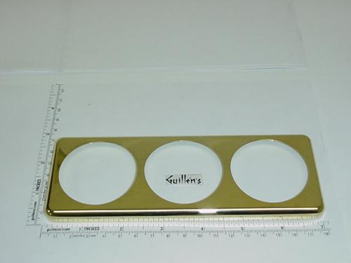 Jacuzzi 9703829;; Faceplate trim for air volume and/or on off 3 position control panel; in Bright Brass; Discontinued Product