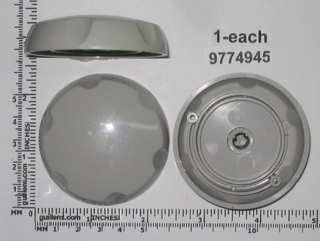 Jacuzzi 9774945;; 2 3/8" od round knob for air volume control; in Silver