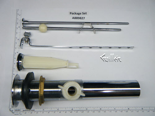 Jacuzzi A889827;; Drain pop up kit; in Chrome