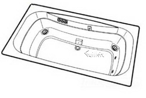 Jacuzzi B460000; Signa 6 (R); 1995 Builder Series Whirlpool (RH) right hand 4 HTC / 2 BMH jets .75 hp / 1.5 hp pump motor 10.0 amp 115 volt 15 amp technical part breakdown owner manuals Specifications Catalog   B805000B