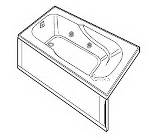 Jacuzzi B555000; Vantage (R); 1998 Builder Series Whirlpool (LH) left hand Flanged 4 HTC jets .75 hp / 1.5 hp pump motor 10.0 amp 115 volt 15 amp technical part breakdown owner manuals Specifications Catalog   8641000C