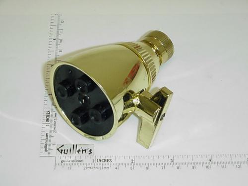 Jacuzzi B910000;; Shower head 4 spray port deluxe; in Bright Brass; Discontinued Product