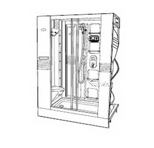 Jacuzzi C890000; J-Dream II (R); 1994 J-Dream (R) Series Shower System white W/ Stereo .5 pump motor 3.1 amp 230 volt 15 amp (3wire) technical part breakdown owner manuals Specifications Catalog   E855000
