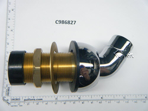 Jacuzzi C986827;; Deck mount hose guide kit; in Chrome; Discontinued Product