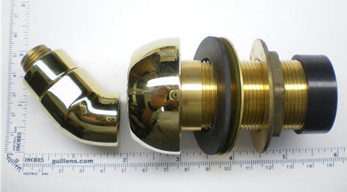 Jacuzzi C986829;; Deck mount hose guide kit; in Bright Brass