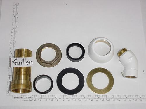 Jacuzzi C986902;; Deck mount hose guide kit; in White; Discontinued Product
