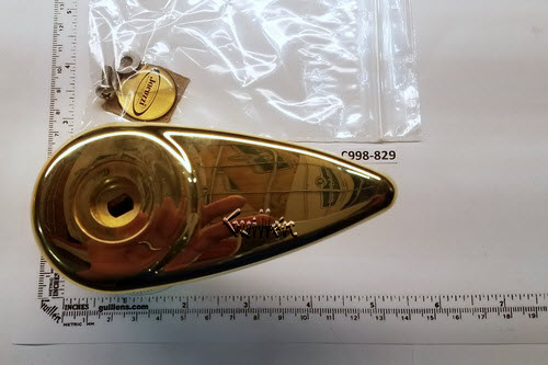Jacuzzi C998829; Optica; Handle teardrop shower handle kit; in Polished Brass   F928829  ; Discontinued Product