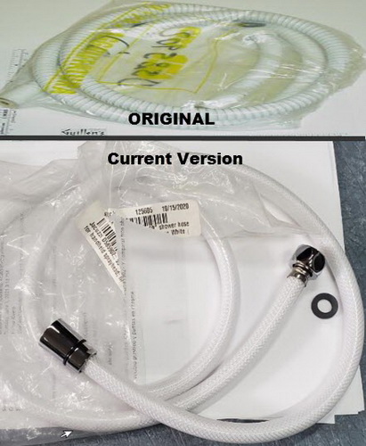 Jacuzzi D585902;; 59" shower hose for handheld sprayhead; in White   B363940