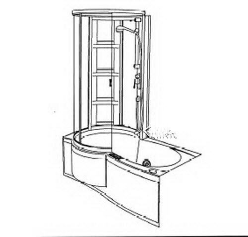 Jacuzzi D943000; J-Shower Tower (R); 1994 Designer Series (RH) right hand technical part breakdown owner manuals Specifications Catalog   E856000A