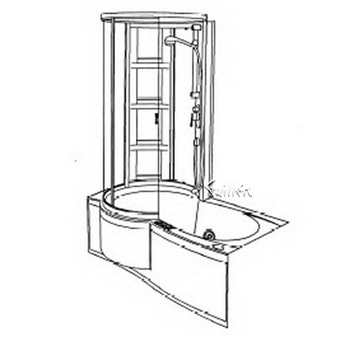Jacuzzi D944000; J-Shower Tower (R); 1994 Designer Series (LH) left hand technical part breakdown owner manuals Specifications Catalog   E856000A