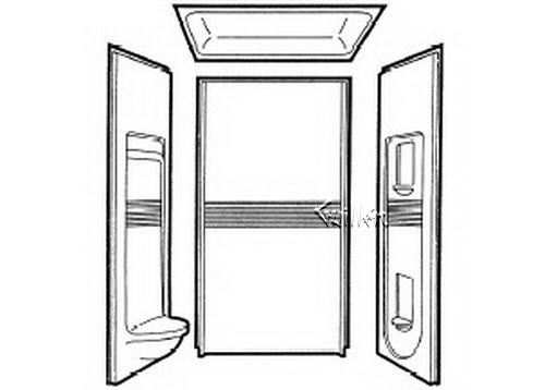 Jacuzzi D955000; Shower Surround (R); 1994 Shower Series LH left hand seat 3-wall technical part breakdown owner manuals Specifications Catalog   E240000A