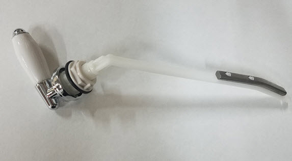 Jacuzzi DP58959; Era; Toilet trip lever assembly; in Chrome / White