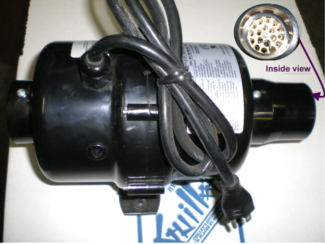 Jacuzzi DS85000;; Blower with heater 300 watt 120 vac 11amp; Unfinish