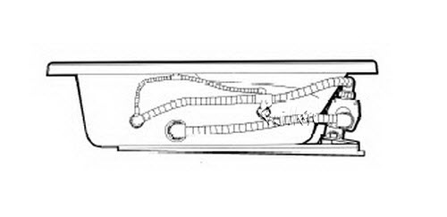 Jacuzzi E690000; Essence (R); 1994 Asteria (R) Series Whirlpool Bath (4 jets) 4 BMH jets .75 hp pump motor technical part breakdown owner manuals Specifications Catalog   F289000