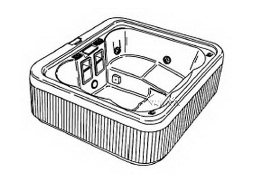 Jacuzzi E790000; Aero Plus (R); 1995 Spa Premier Collection Series Whirlpool Spa w/ Electronic Controls 5 HTC / 2 BMH jets 2 hp / 2 Speed pump motor 115 volt 20 amp / 230 volt 50 filter 50 sq heater 5.5/1.25 technical part breakdown owner manuals Specifications Catalog   F309000