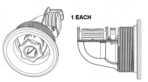 Jacuzzi EZ06917; TP2 Jet; Assembly; in Black; Discontinued Product