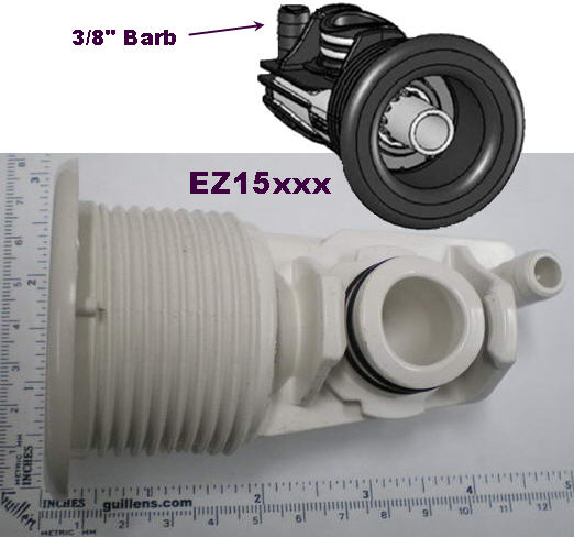 Jacuzzi EZ15917; AP2 NFC Jet; Assembly non adjustable; in Black; Discontinued Product