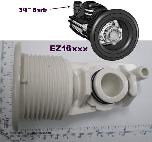 Jacuzzi EZ16914; AP2 FC Jet; Assembly flow control adjustable; in Almond