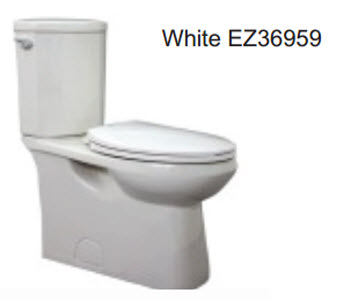 Jacuzzi EZ36; Espree (R); elongated 2 piece toilet 1.28 gpf / 4.8 lpf high performance model tank gm17 technical parts breakdown manuals specifications catalog; in Unfinish