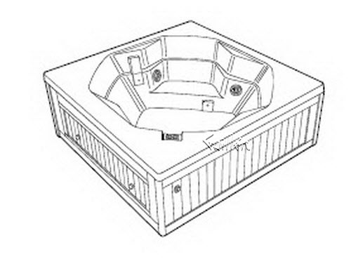 Jacuzzi F511000; Echo Spa (R); 1995 Echo (R) Series Whirlpool Spa Z110 w/ Electronic Controls was 9800 4 AMH jets 2.0 hp / 2 speed pump motor 115 volt 20 amp / 230 volt 50 amp filter 25 sq heater 5.5/1.25 technical part breakdown owner manuals Specifications Catalog   G885000