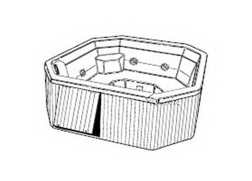 Jacuzzi F600000; Echo Spa (R); 1995 Echo (R) Series Whirlpool Spa Z140 w/ Electronic Controls was B380 1 HTA/ 4 AMH jets 1.0 hp / 1.0 hp pump motor 230 volt 50 amp filter 25 sq heater 5.5 technical part breakdown owner manuals Specifications Catalog   G575000