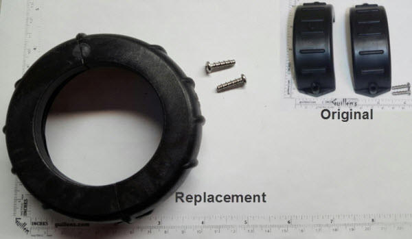 Jacuzzi F804000;; Heater nut black 2 in split half nut with screws; Unfinish   R022000
