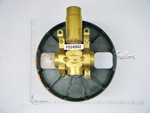 Jacuzzi F924902; Optica; Tub and shower mixer valve rough with push button diverter; in White; Discontinued Product