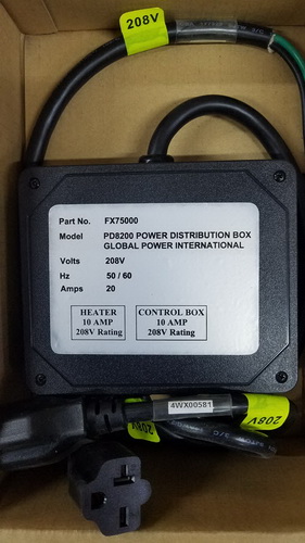 Jacuzzi FX75000; ; Junction box 208 volts 50/60 hz 20 amps ozone global; in Unfinish