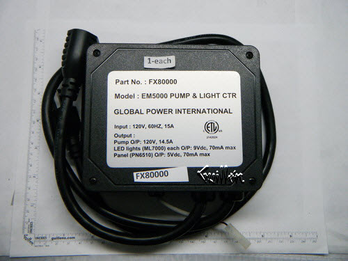 Jacuzzi FX80000; ; electronic control box 120 volt comfort plus global;; in unfinish   MV18000