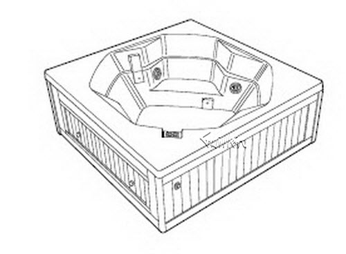 Jacuzzi G175000; Echo Spa (R); 1995 Echo (R) Series Whirlpool Spa Z100 w/air SCM was 5630 4 AMH jets 2.0 hp / 2 speed pump motor 115 volt 20 amp filter 25 sq heater 1.5 technical part breakdown owner manuals Specifications Catalog   F136000A; 5630