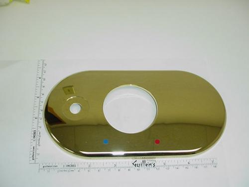Jacuzzi G561829; Optica 100 / 200; Valve escutcheon faceplate trim; in Bright Brass
